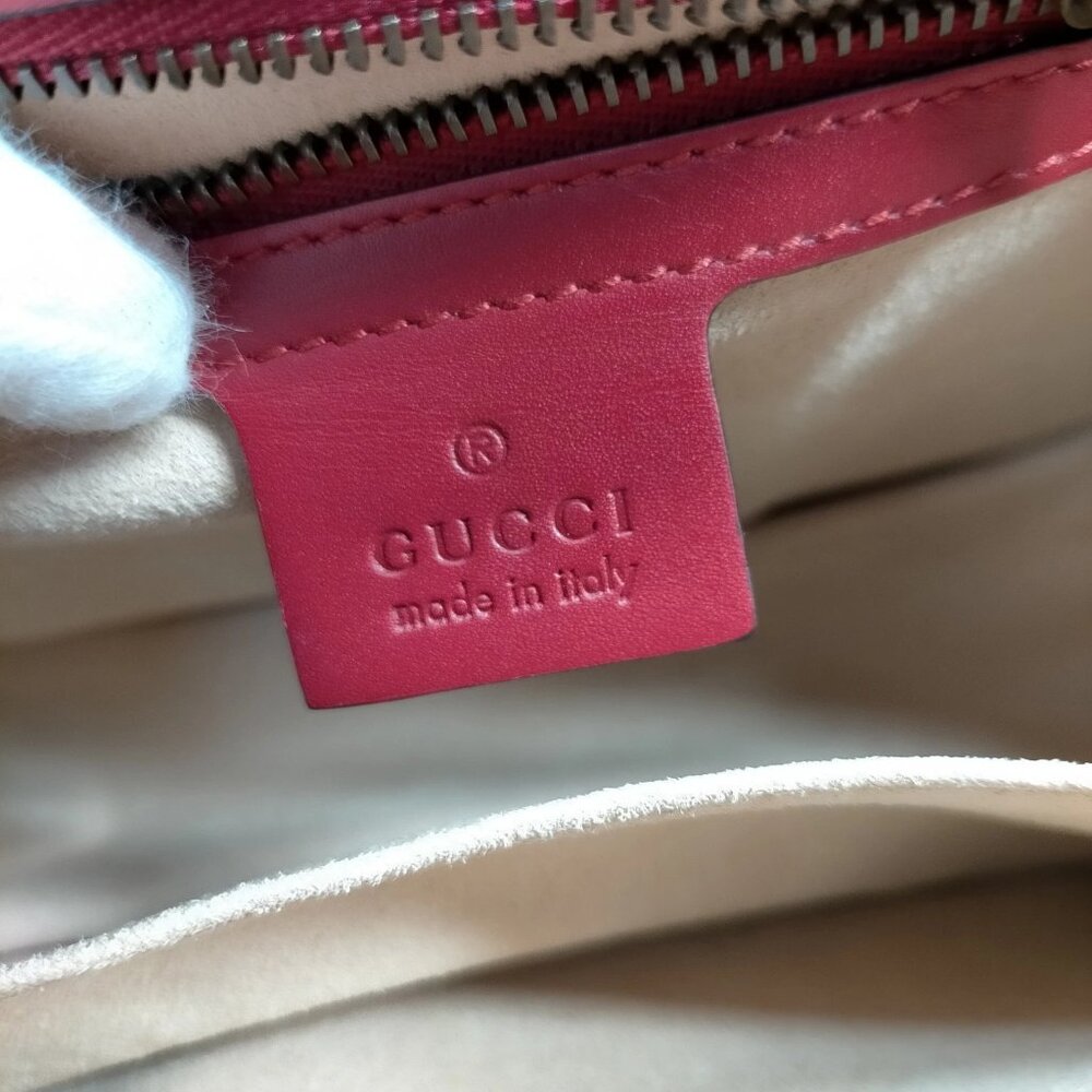 Gucci Sherry Line Red Leather Shoulder Bag mon875-101325 - Picture 15 of 16